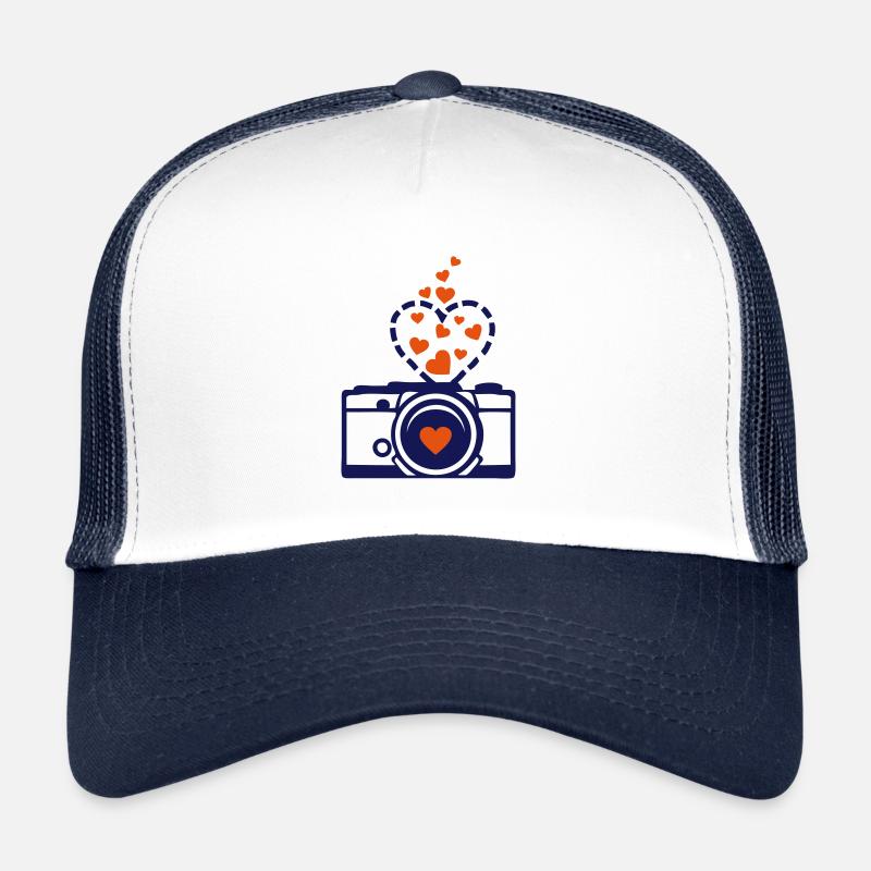 appareil photo coeur flash Casquette trucker 