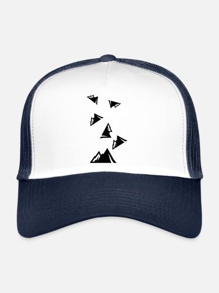 Mountains mountains icon - Trucker Cap - white/navy - Front