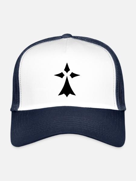Breton ermine symbol region brittany 2 - Trucker Cap - white/navy - Front