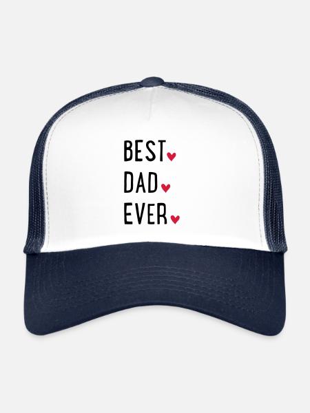 Best Dad ever - Trucker Cap - white/navy - Front