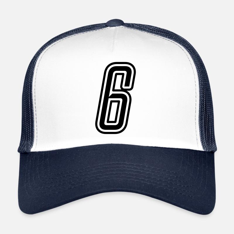 6 Zahl nummer Trucker Cap
