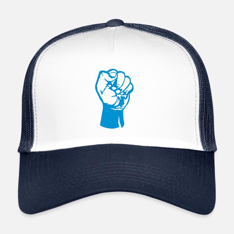poing serre rageur vainqueur revolution 1 Casquette trucker 