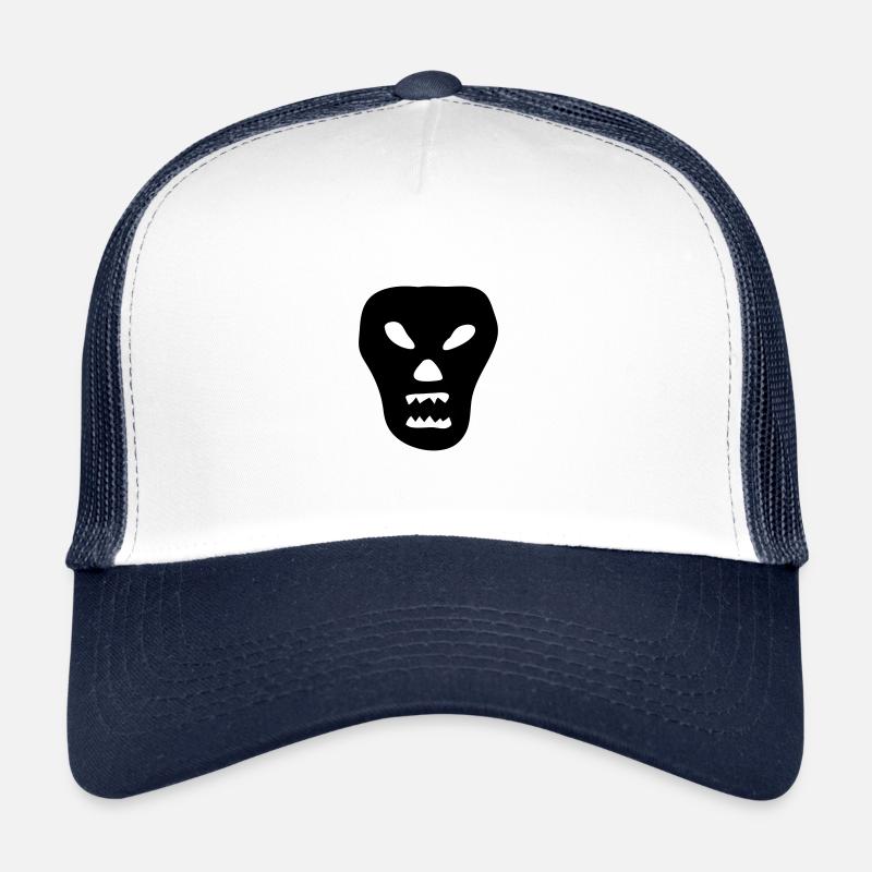 totenkopf teufel Schädel kopf dämon pirat sarg Trucker Cap