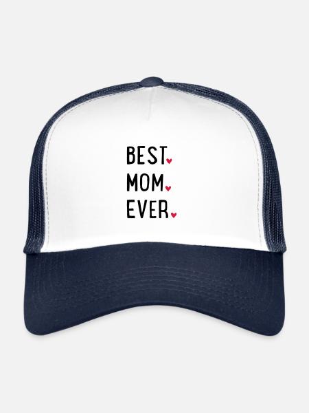 La meilleure maman - Casquette trucker  - blanc/marine - Devant
