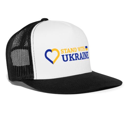 Stand With Ukraine Support Solidarität Herz Flagge - Trucker Cap