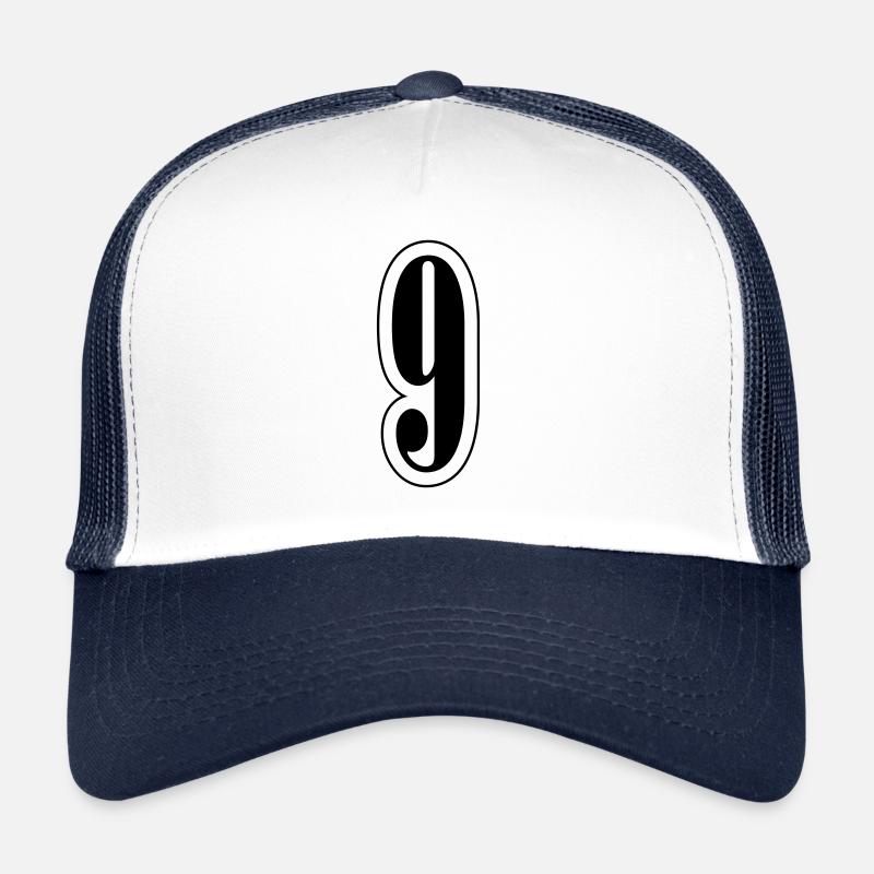 9 Number symbol - Trucker Cap - white/navy