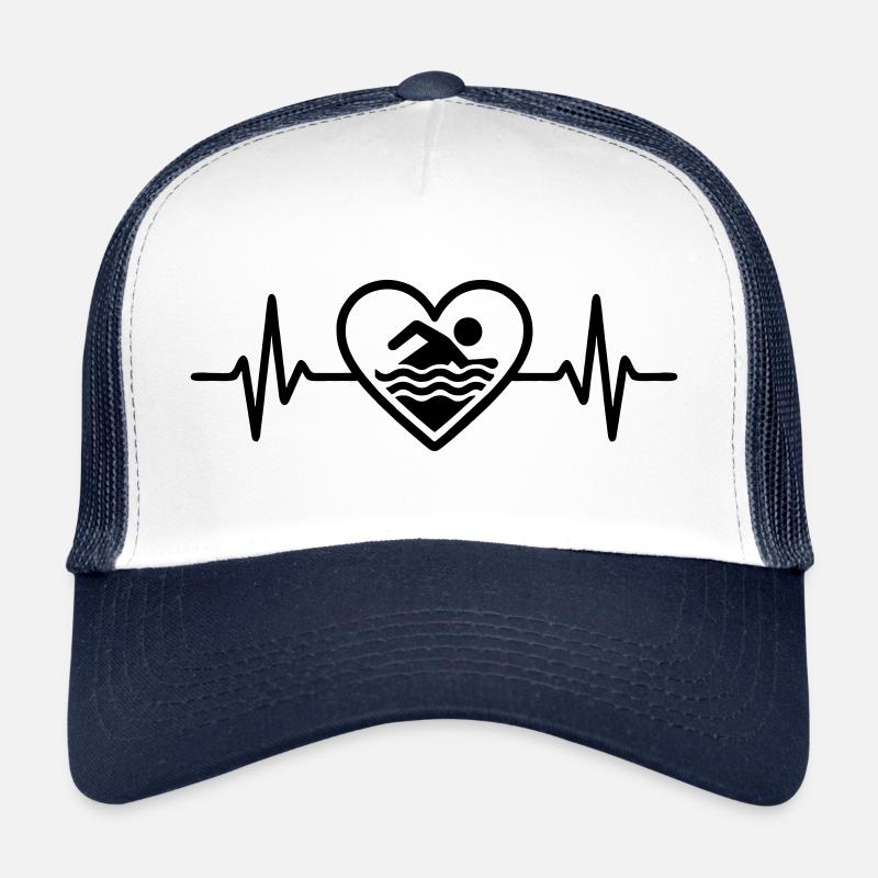 Schwimmen Herz im Wasser Trucker Cap