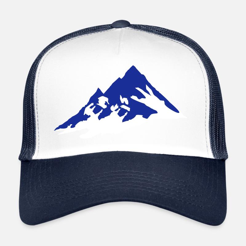 mountain, mountains - Casquette trucker  - blanc/marine