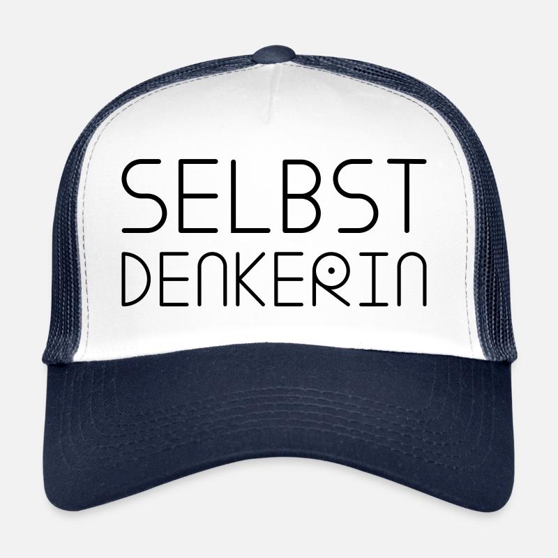 Statement SELBSTDENKERIN Typografie 1 - Trucker Cap - Weiß/Navy