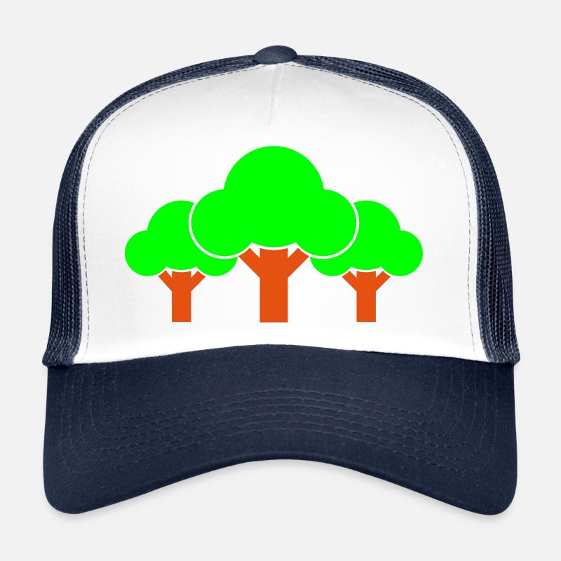 3 arbres forêt forêt trois arbres plantes symbole Casquette trucker 