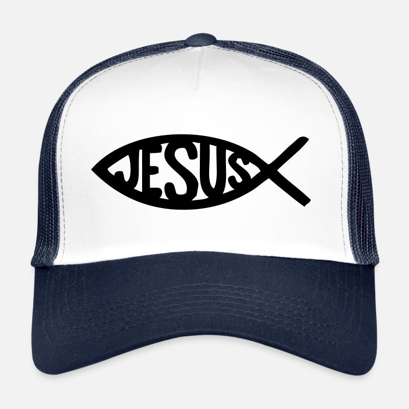 Jesus fish symbol Trucker Cap