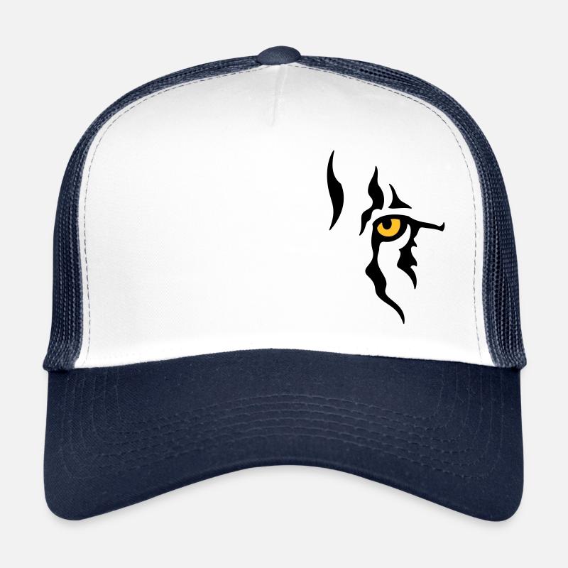 Œil de lion (gauche) - Casquette trucker  - blanc/marine