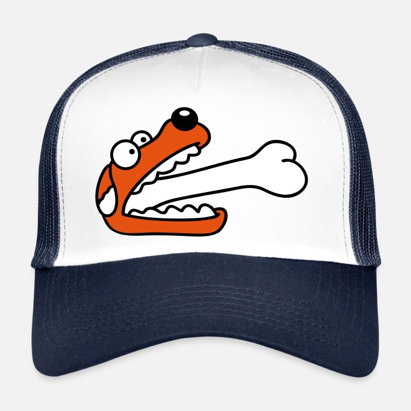 Chien Avide Affamé Gros Os Avalé Casquette trucker 