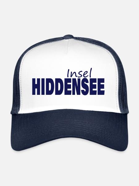 HIDDENSEE - Trucker Cap - white/navy - Front