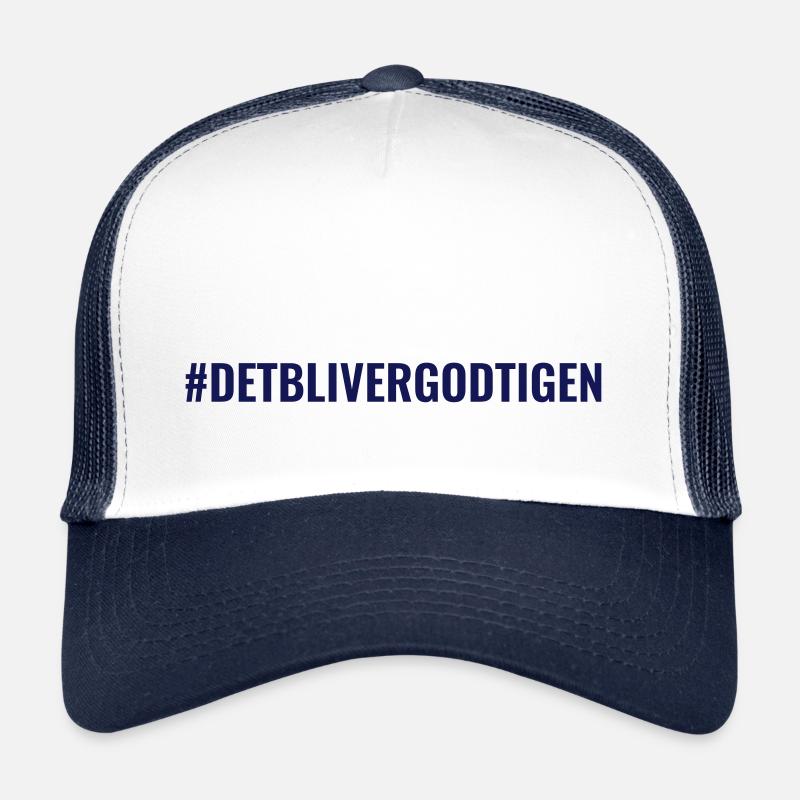 #detblivergodtigen - Trucker Cap - Weiß/Navy