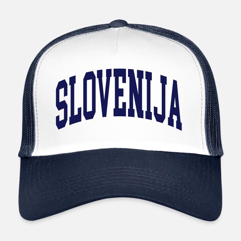 Slowenien - Trucker Cap - Weiß/Navy