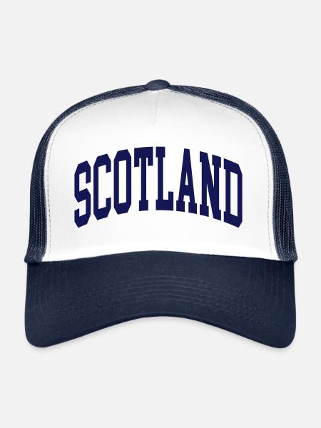 Écosse - Casquette trucker  - blanc/marine - Devant