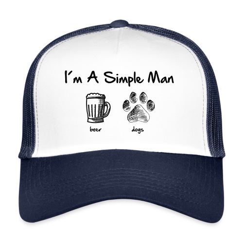 Vorschau: simple man dogs beer - Trucker Cap