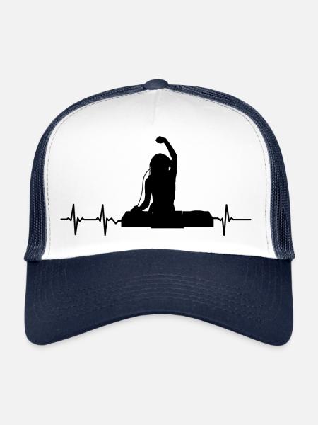 Dj Race Techno Concert Deejay - Trucker Cap - white/navy - Front