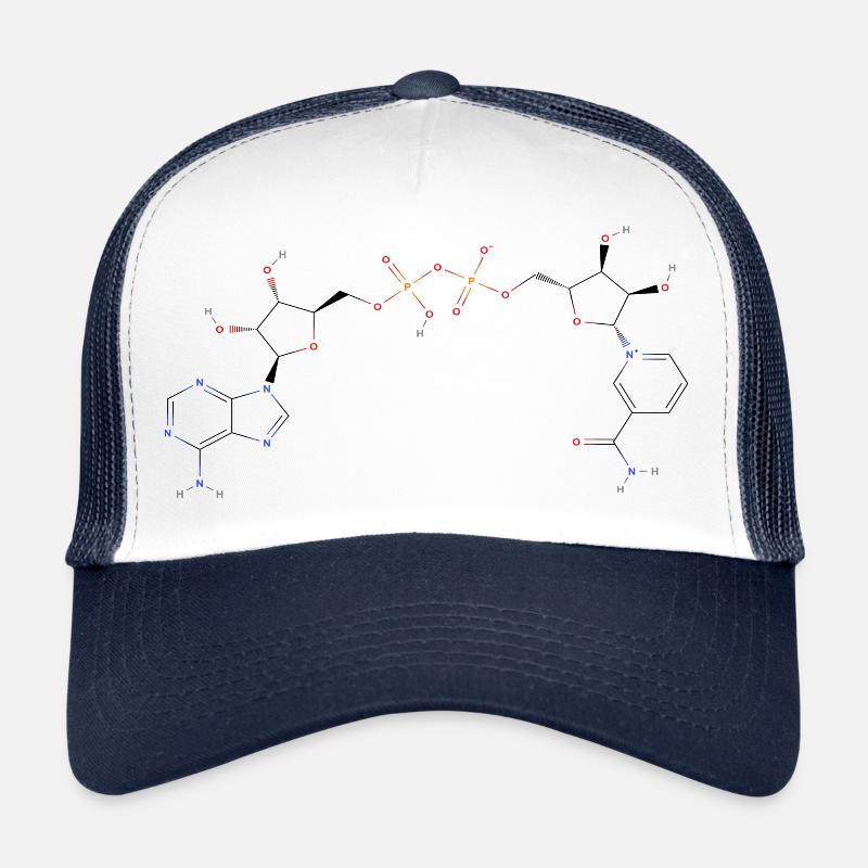 Nicotinamid-Adenin-Dinukleotid-Molekül - Farbe Trucker Cap