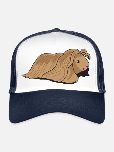 Long haired guinea pig - Trucker Cap - white/navy - Front