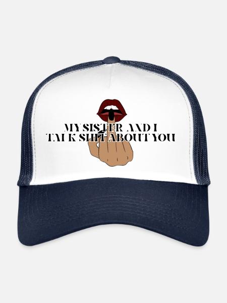 Sayings - Trucker Cap - white/navy - Front