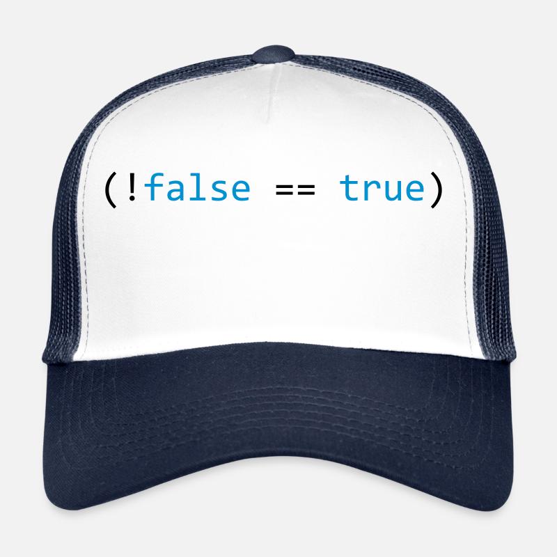 False is True - Casquette trucker  - blanc/marine