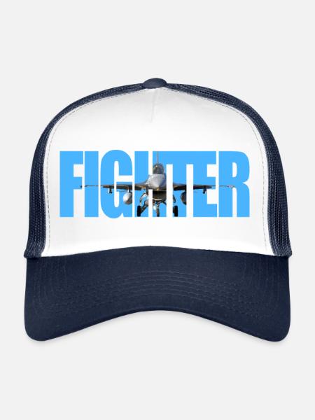 Fighter F-16 Fighting Falcon - Trucker Cap - white/navy - Front