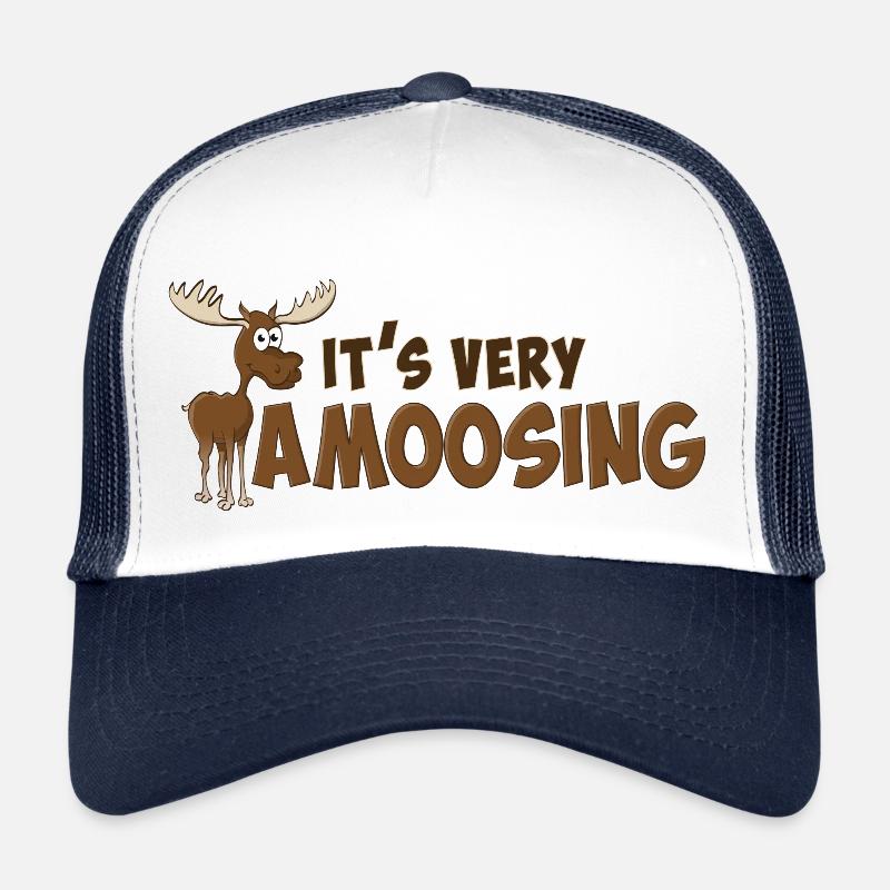 « C’est très Amoosing » L’orignal heureux. Casquette trucker 