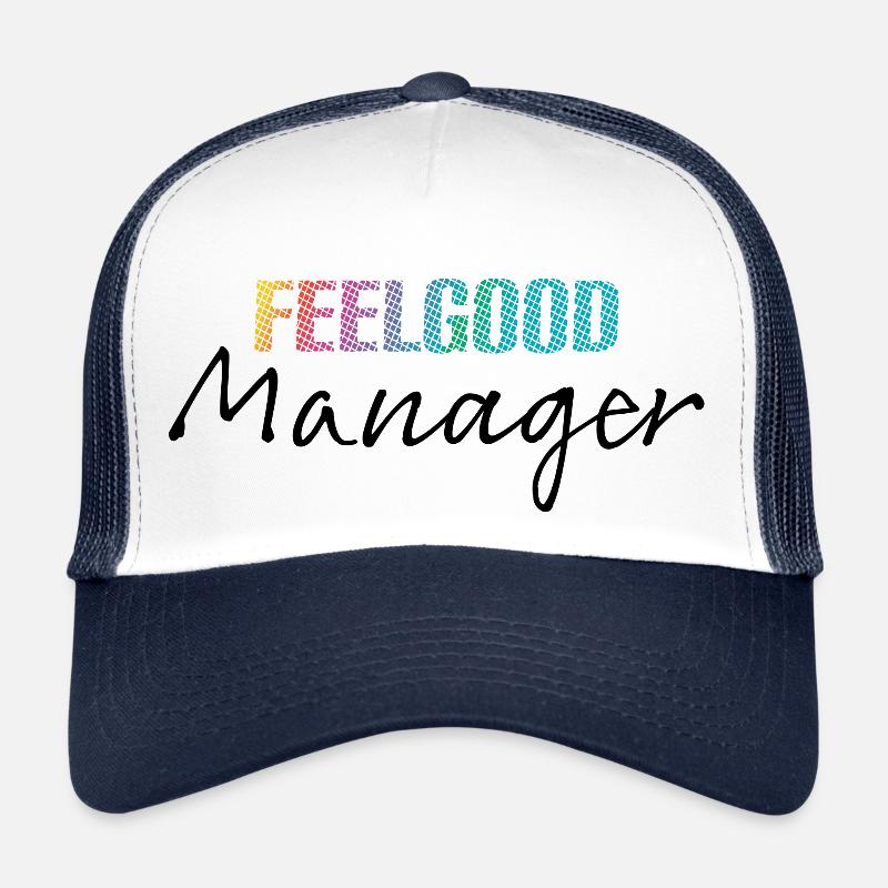 Design Feelgood Manager noir multicolore Casquette trucker 