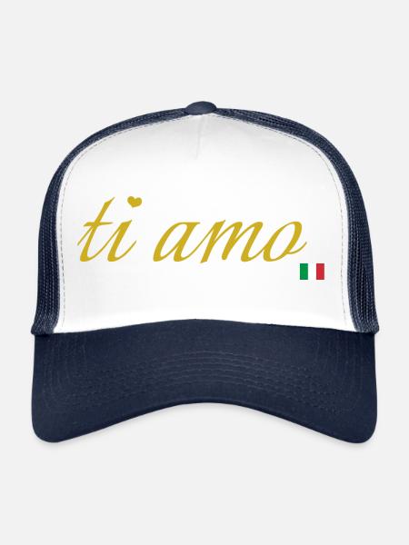 ti amo - Trucker Cap - white/navy - Front
