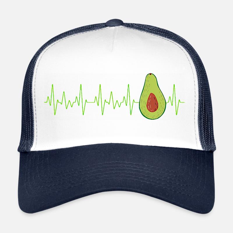 Avocado Heartbeat Avo Vegetarian - Trucker Cap - white/navy