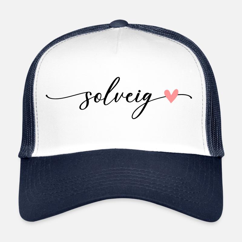 Solveig Nom Calligraphie Police Casquette trucker 