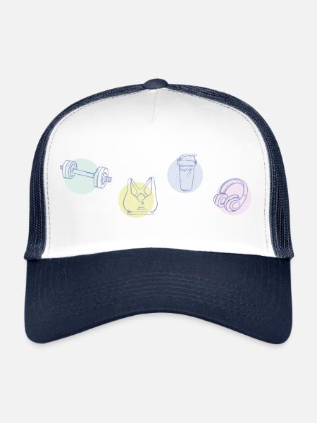 Fitness Sports Accessories - color - Trucker Cap - white/navy - Front