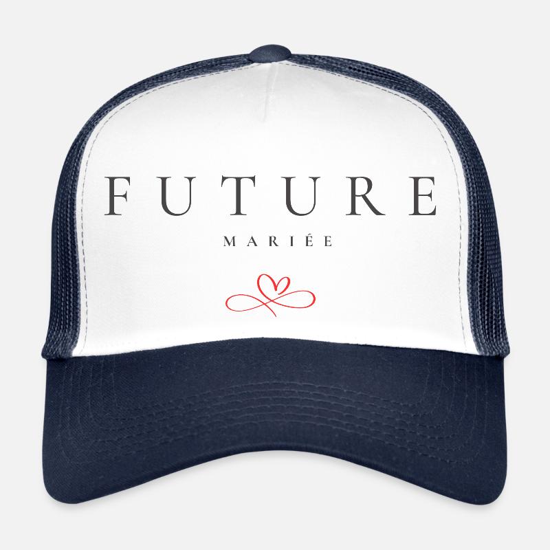 Braut - Trucker Cap - Weiß/Navy