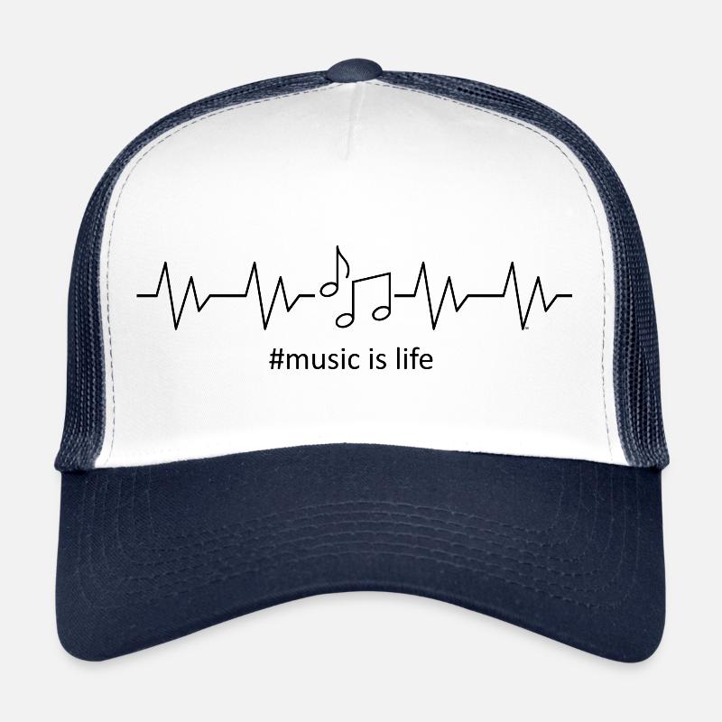 la musique, c’est la vie - Casquette trucker - blanc/marine