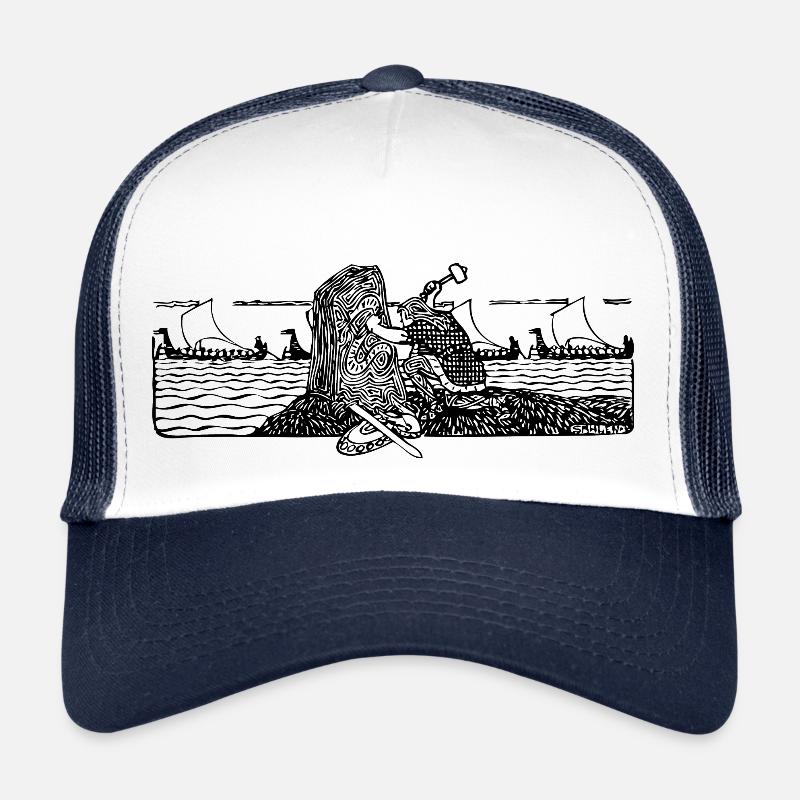 Vikinger - Trucker Cap - Weiß/Navy