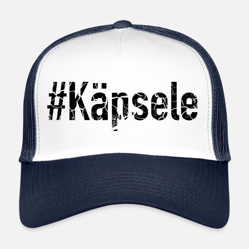 Käpsele badischer Spruch Stuttgart - Trucker Cap - Weiß/Navy