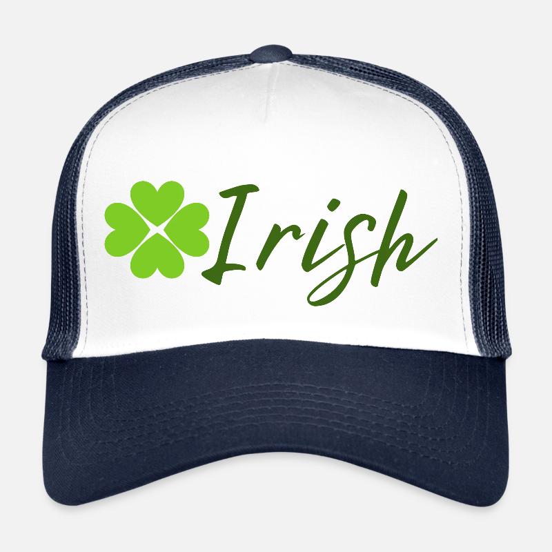 Irish with Shamrock - St. Patrick Day Trucker Cap