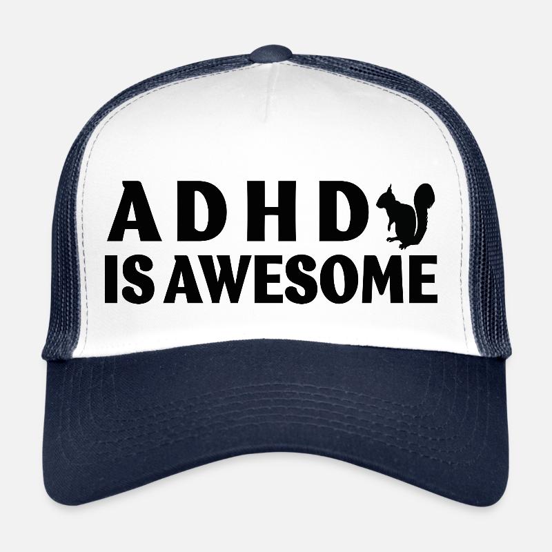 adhd is awesome - Trucker Cap - Weiß/Navy