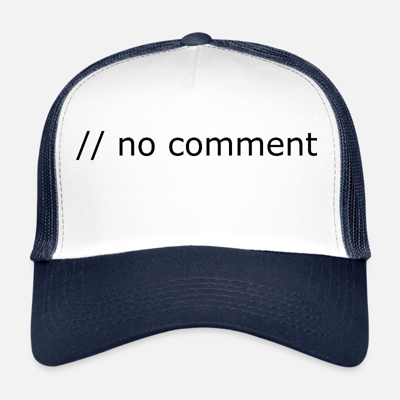 No comment programmation informatique cadeau Casquette trucker 
