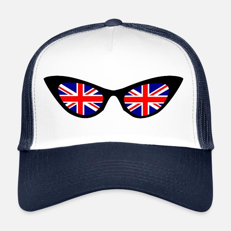 Drapeau britannique en ombres Casquette trucker 