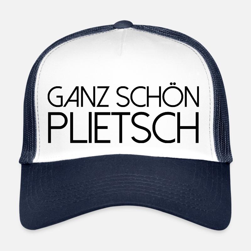 Plietsch pfiffig klug schlau Spruch Schrift Trucker Cap
