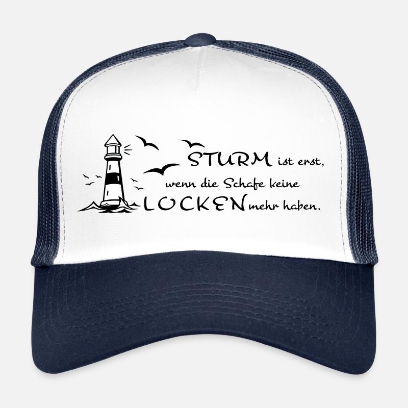 Sturm und Locken - Trucker Cap - Weiß/Navy