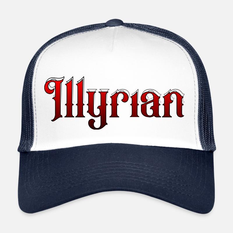 Illyrian/Albaner Design - Trucker Cap - Weiß/Navy