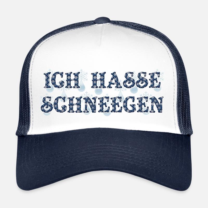 Schneegen / Schnee-Regen - Trucker Cap - Weiß/Navy