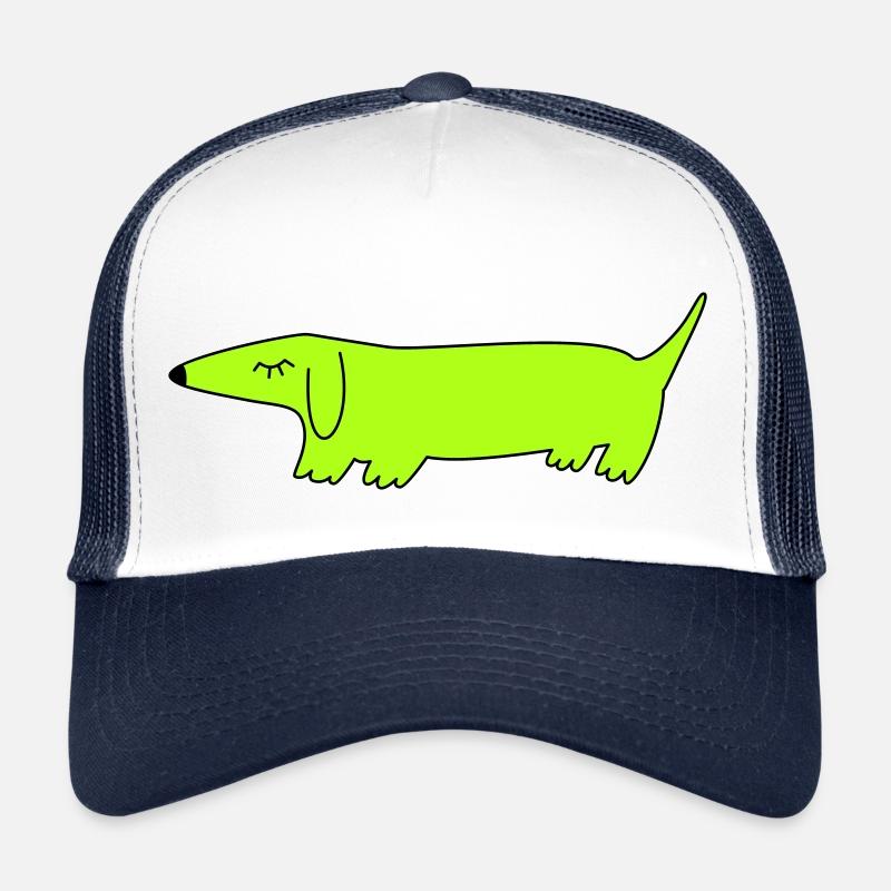 Simple green dog - Trucker Cap - white/navy