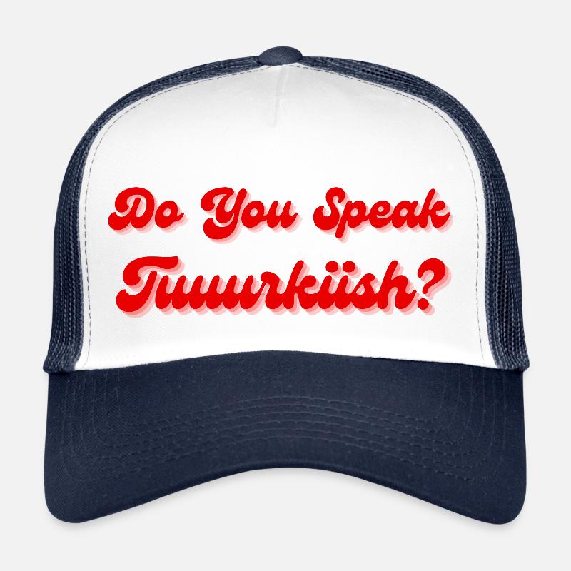 Parlez vous turc - Casquette trucker  - blanc/marine