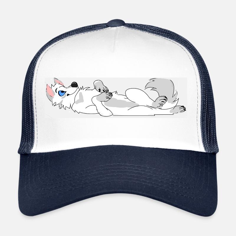 Loup allongé sur la secousse Casquette trucker 