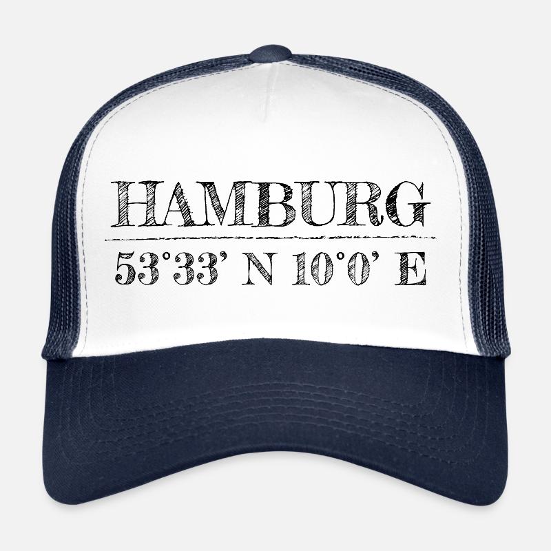 Hamburg with coordinates Trucker Cap
